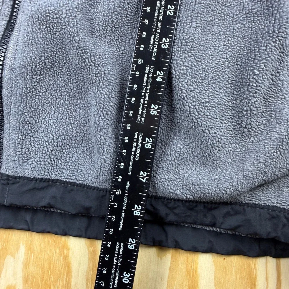 The North Face Denali Fleece Jacket Mens XL Gray Black Full Zip Heavyweight Coat